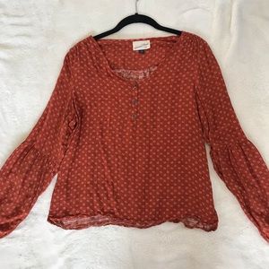 Burnt orange long sleeve top
